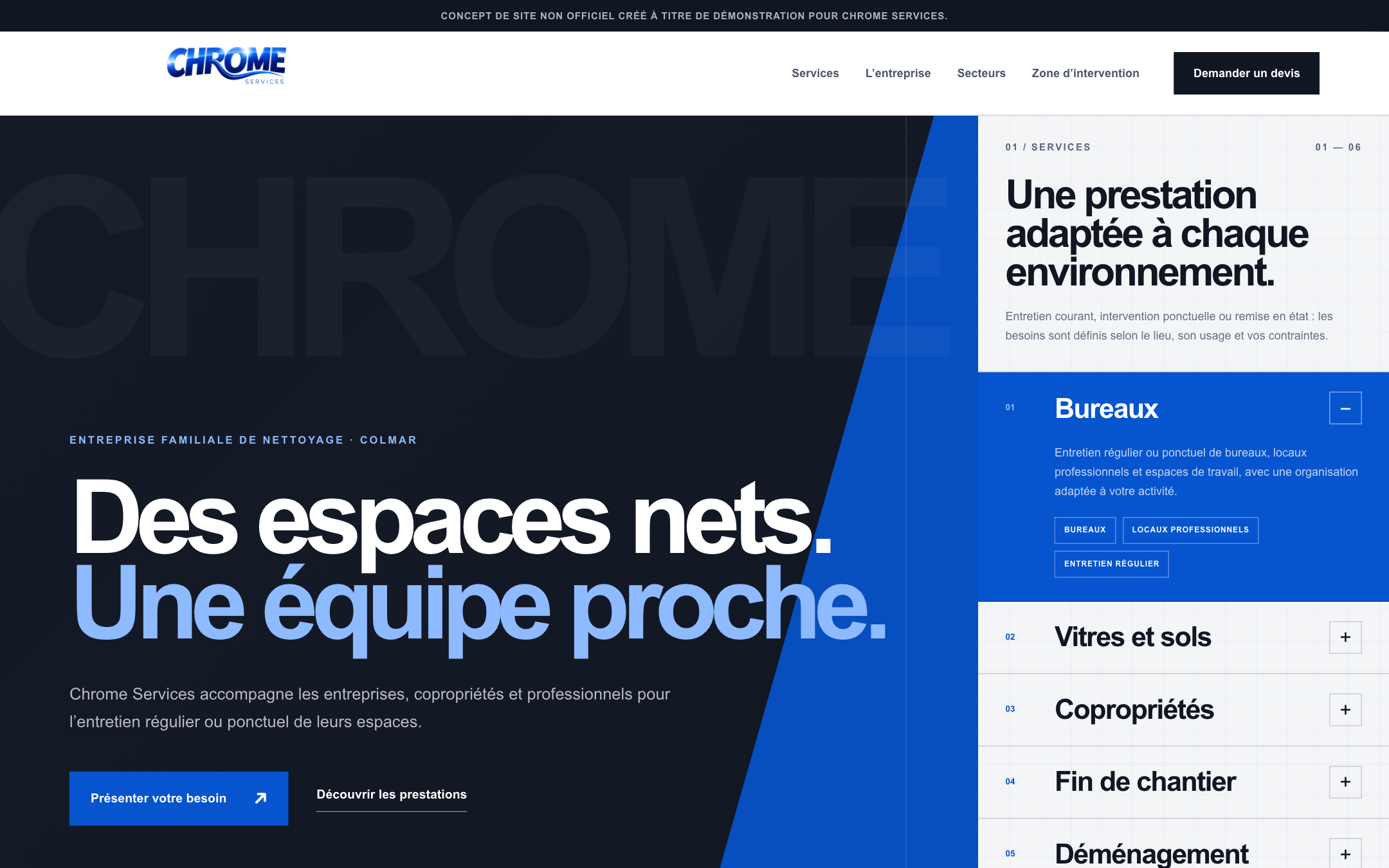 Aperçu d’un système de gestion des demandes clients Chrome Services