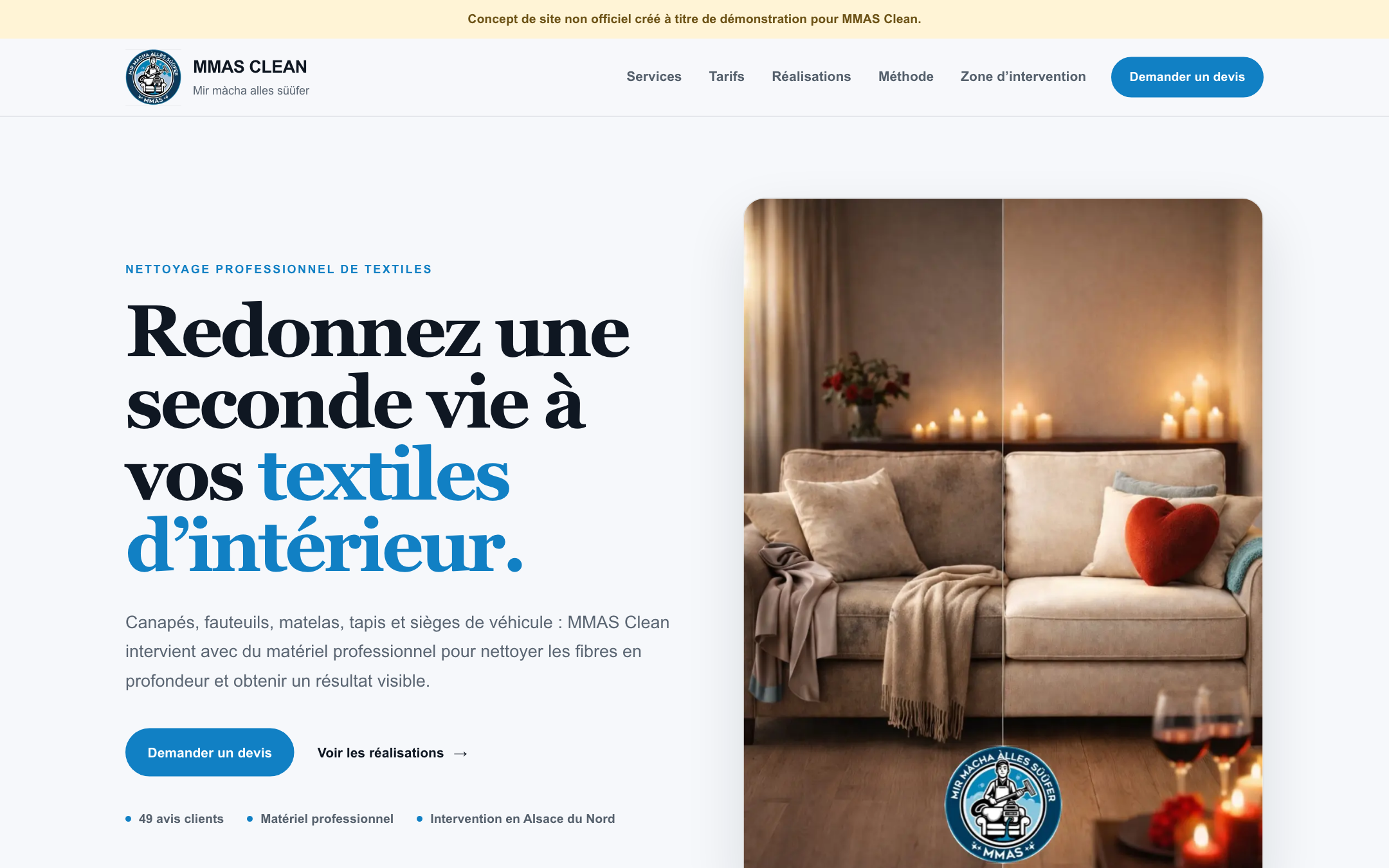 Aperçu d’un système de gestion des demandes clients MMAS Clean