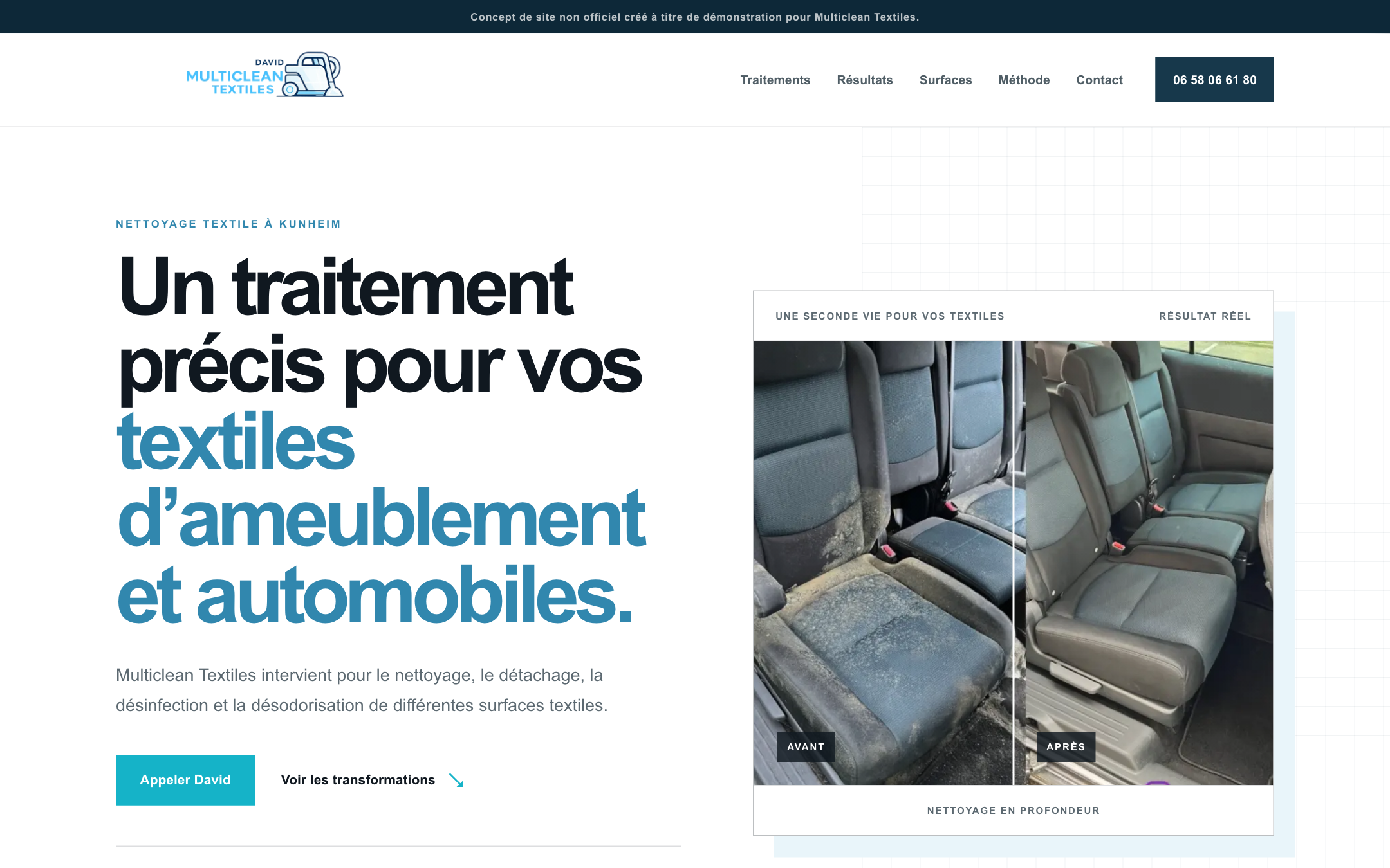 Aperçu d’un système de gestion des demandes clients Multiclean Textiles